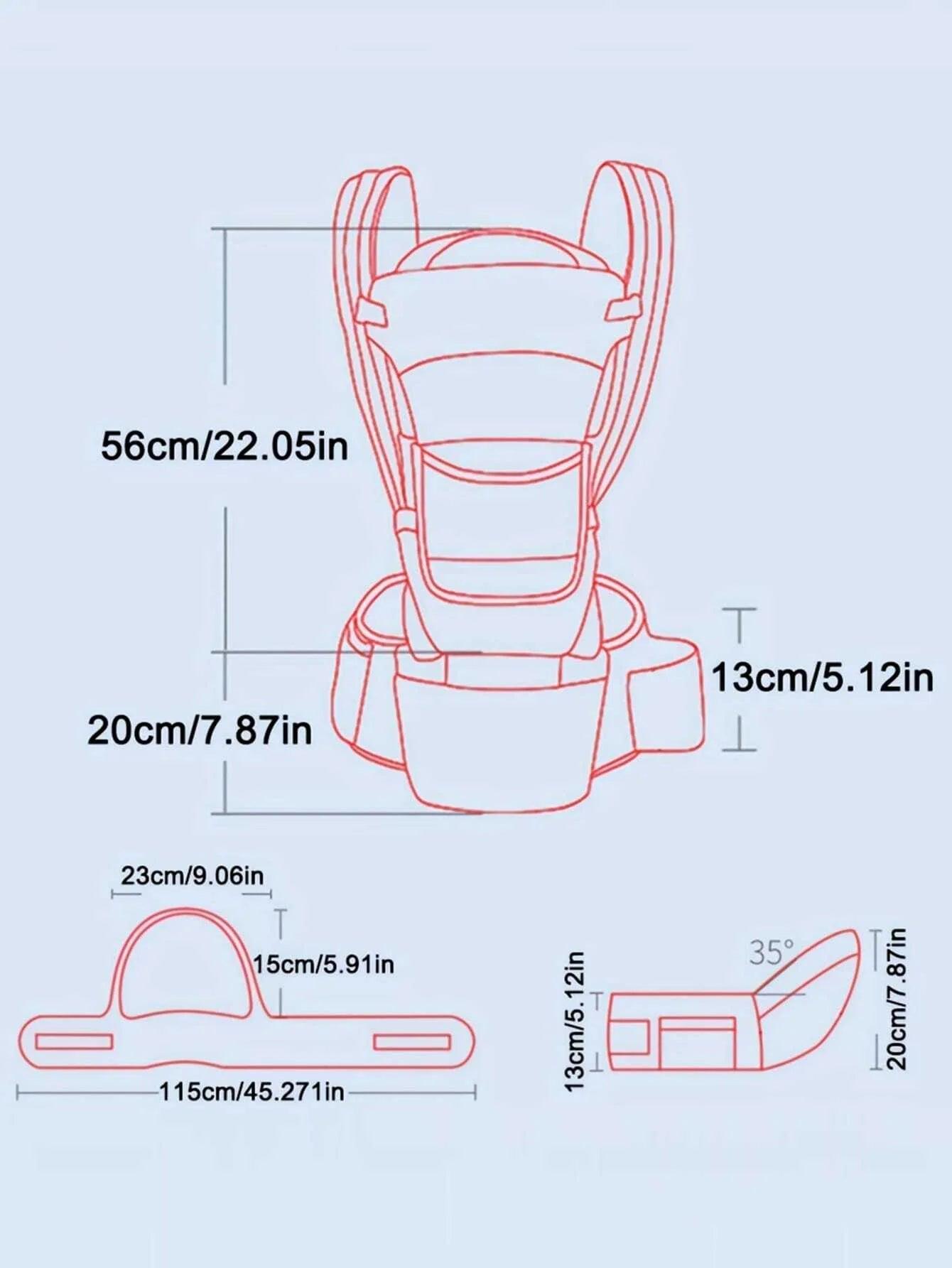 New Adjustable Baby Carrier With Hip Seat - Gentle journeys