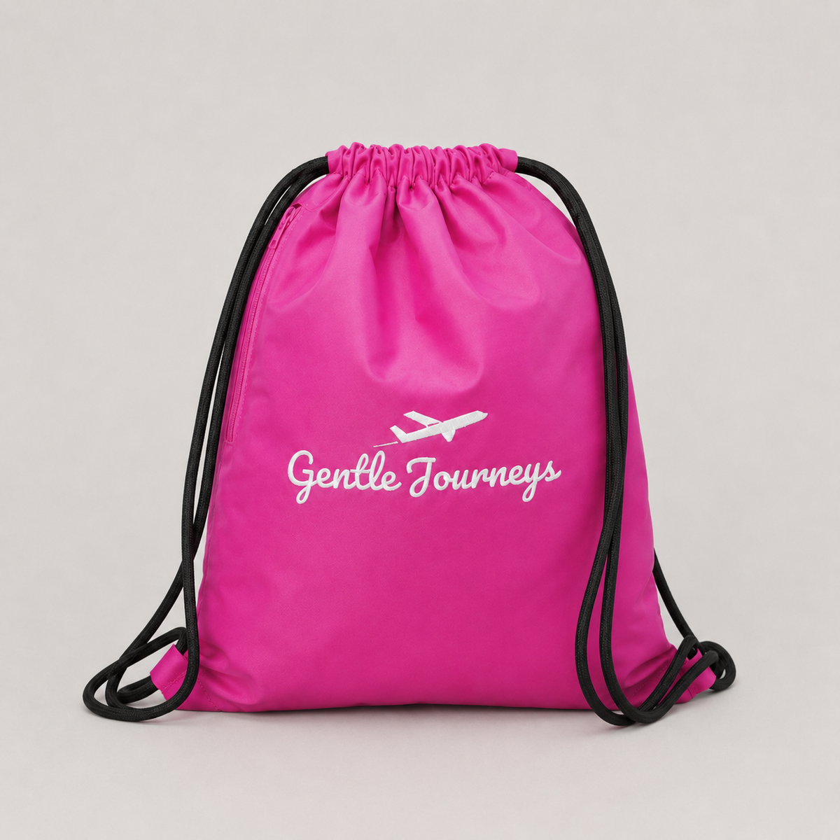 Pink water-resistant sensory bag for autistic children, front view